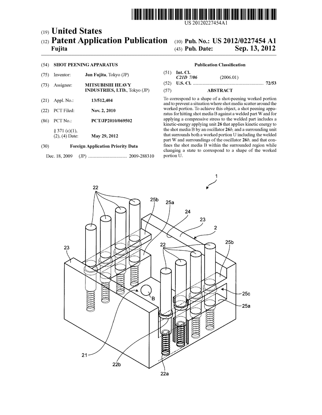 SHOT PEENING APPARATUS - diagram, schematic, and image 01