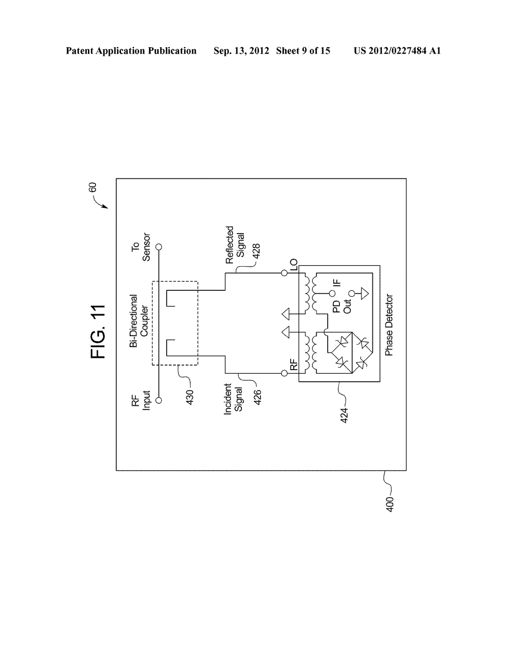 NON-INVASIVE RADIO FREQUENCY LIQUID LEVEL AND VOLUME DETECTION SYSTEM     USING PHASE SHIFT - diagram, schematic, and image 10