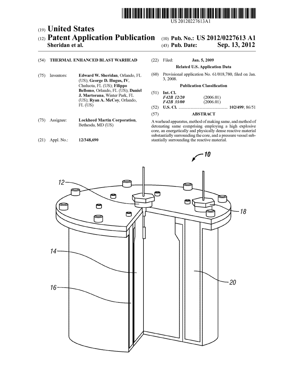 THERMAL ENHANCED BLAST WARHEAD - diagram, schematic, and image 01