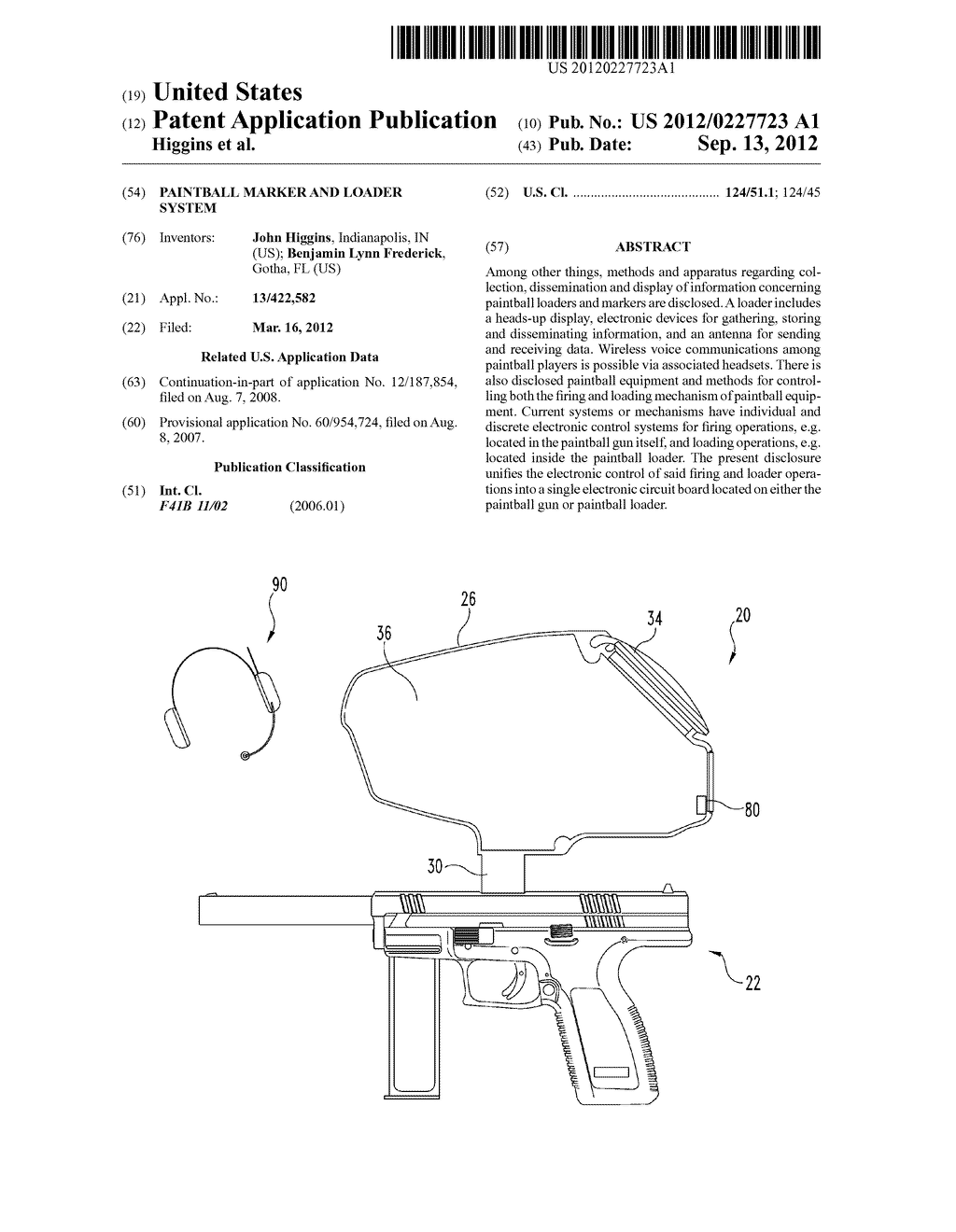 PAINTBALL MARKER AND LOADER SYSTEM - diagram, schematic, and image 01