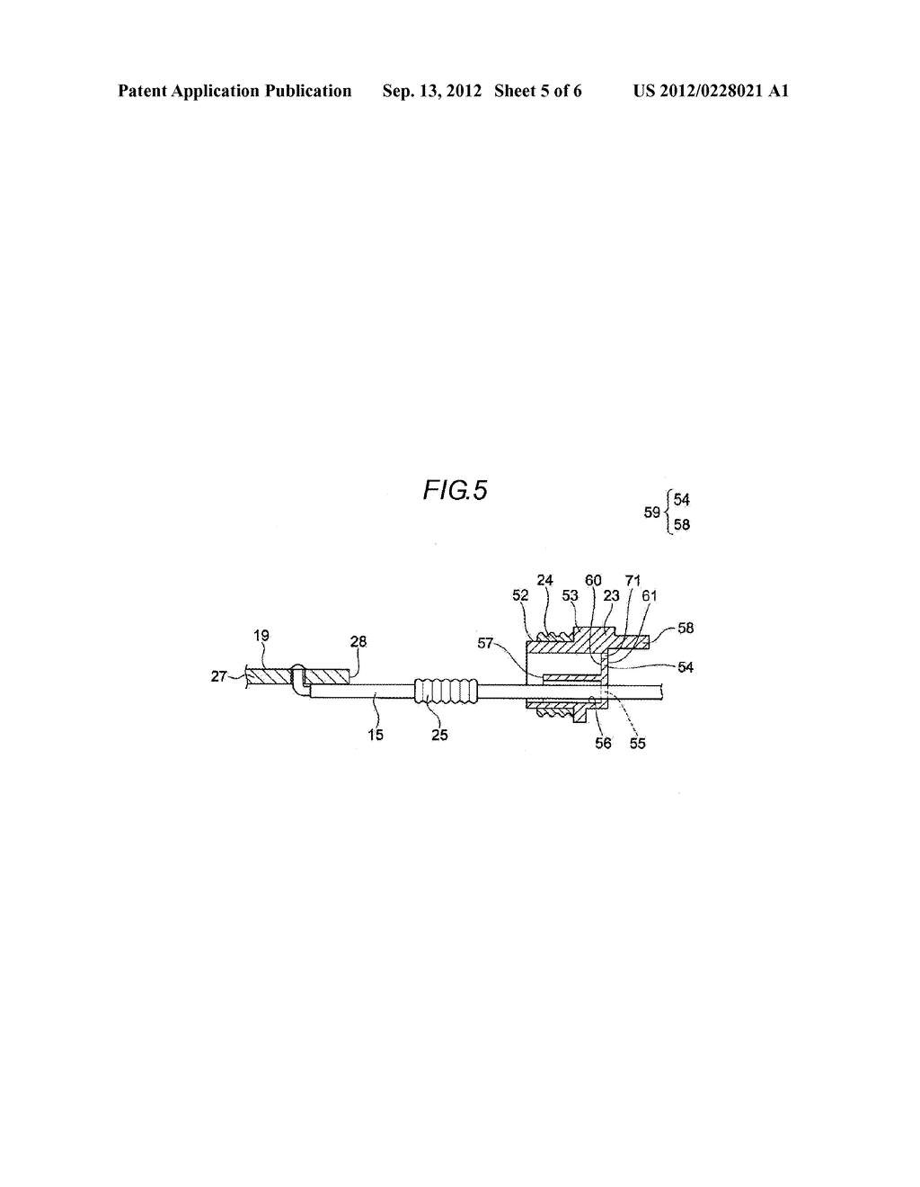 WATERPROOF STRUCTURE OF WIRE LEADING PORTION - diagram, schematic, and image 06