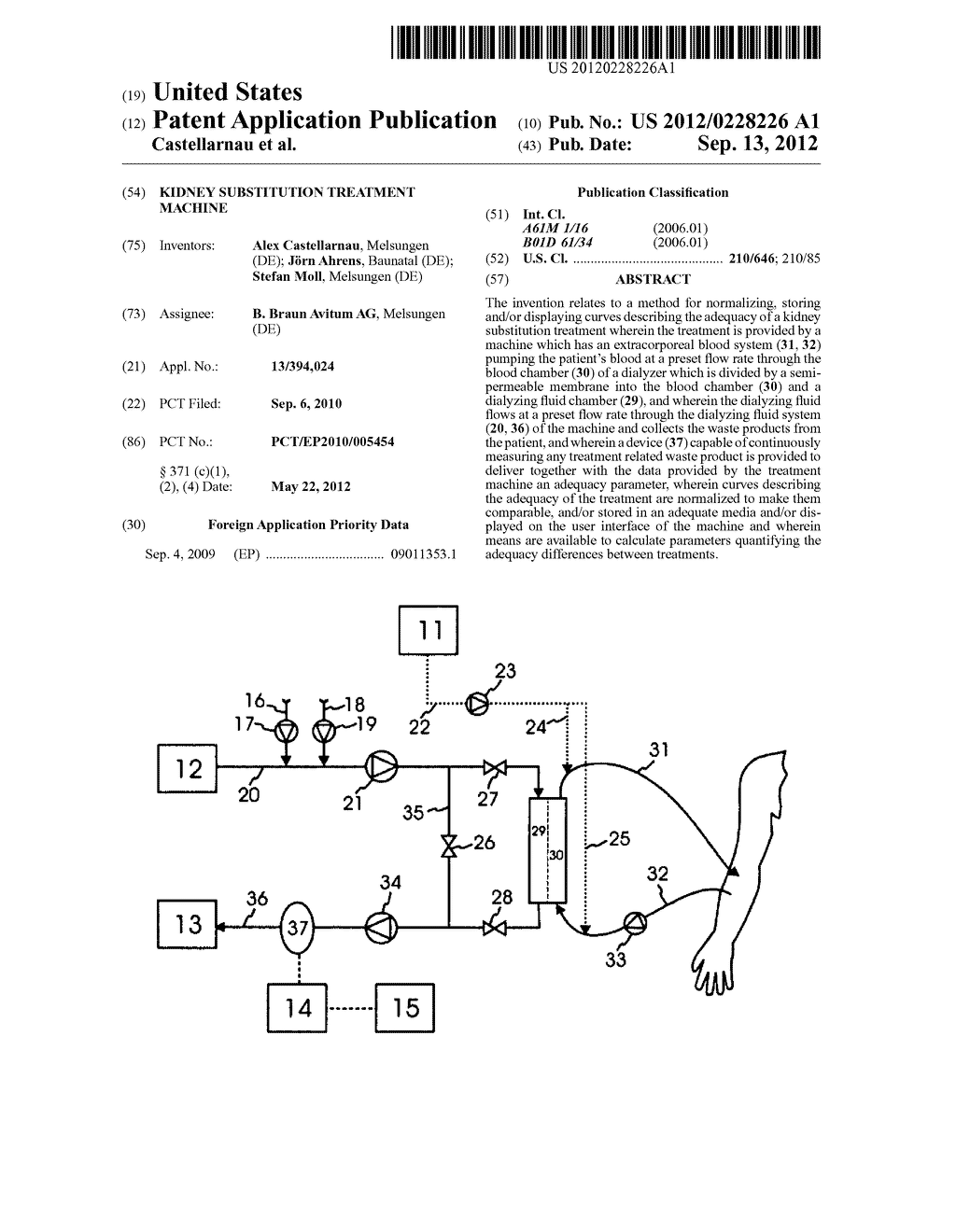 KIDNEY SUBSTITUTION TREATMENT MACHINE - diagram, schematic, and image 01