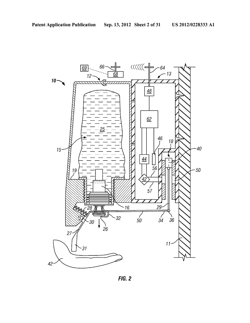 MANUAL FLUID DISPENSER WITH PIEZOELECTRIC GENERATOR - diagram, schematic, and image 03