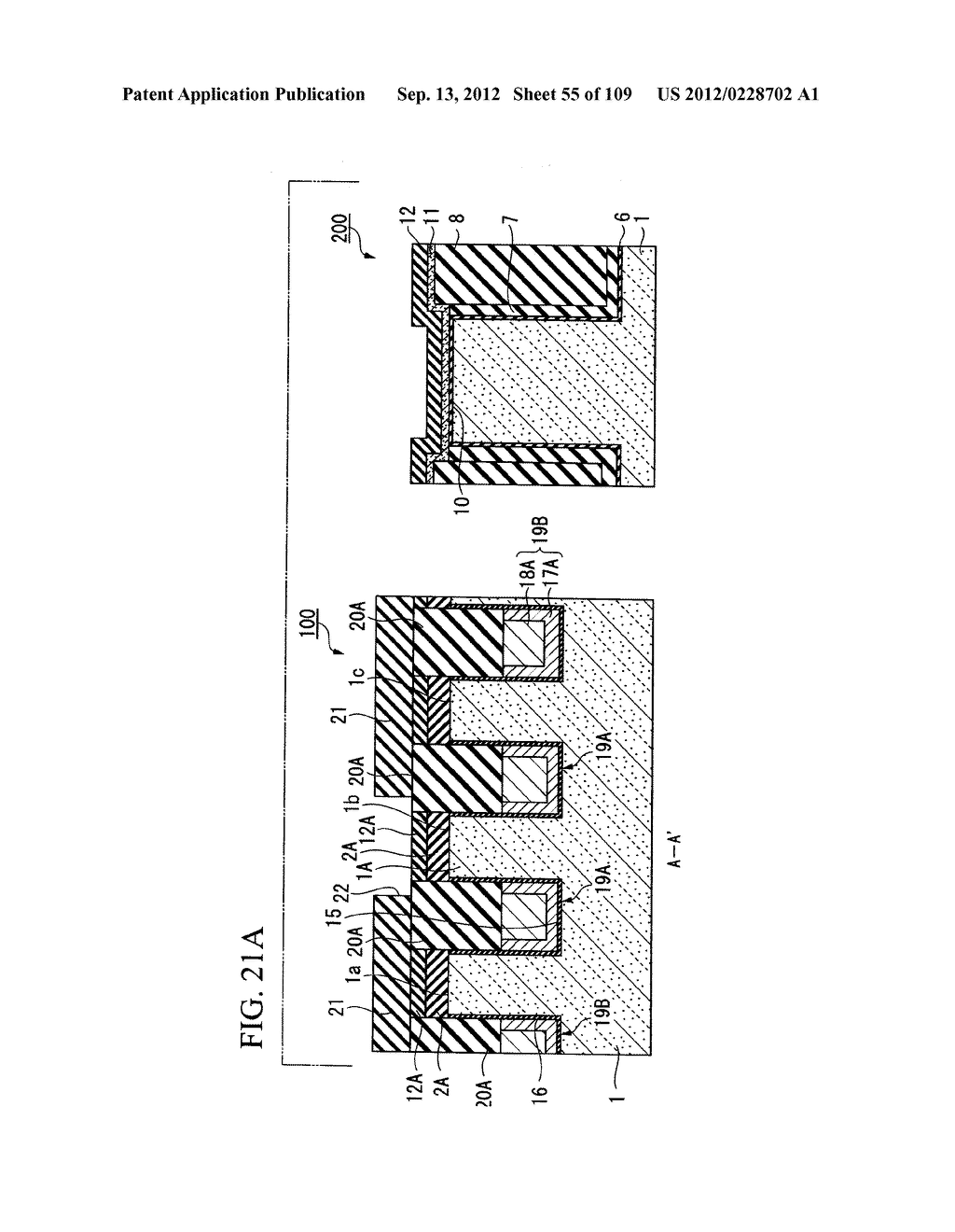 SEMICONDUCTOR DEVICE AND METHOD OF FORMING THE SAME - diagram, schematic, and image 56