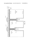 SUBSTRATES WITH THROUGH VIAS WITH CONDUCTIVE FEATURES FOR CONNECTION TO     INTEGRATED CIRCUIT ELEMENTS, AND METHODS FOR FORMING THROUGH VIAS IN     SUBSTRATES diagram and image