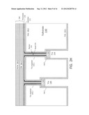 SUBSTRATES WITH THROUGH VIAS WITH CONDUCTIVE FEATURES FOR CONNECTION TO     INTEGRATED CIRCUIT ELEMENTS, AND METHODS FOR FORMING THROUGH VIAS IN     SUBSTRATES diagram and image