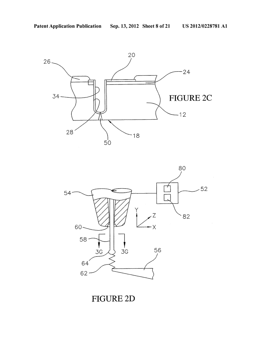 STACKED SEMICONDUCTOR COMPONENT HAVING THROUGH WIRE INTERCONNECT (TWI)     WITH COMPRESSED WIRE - diagram, schematic, and image 09