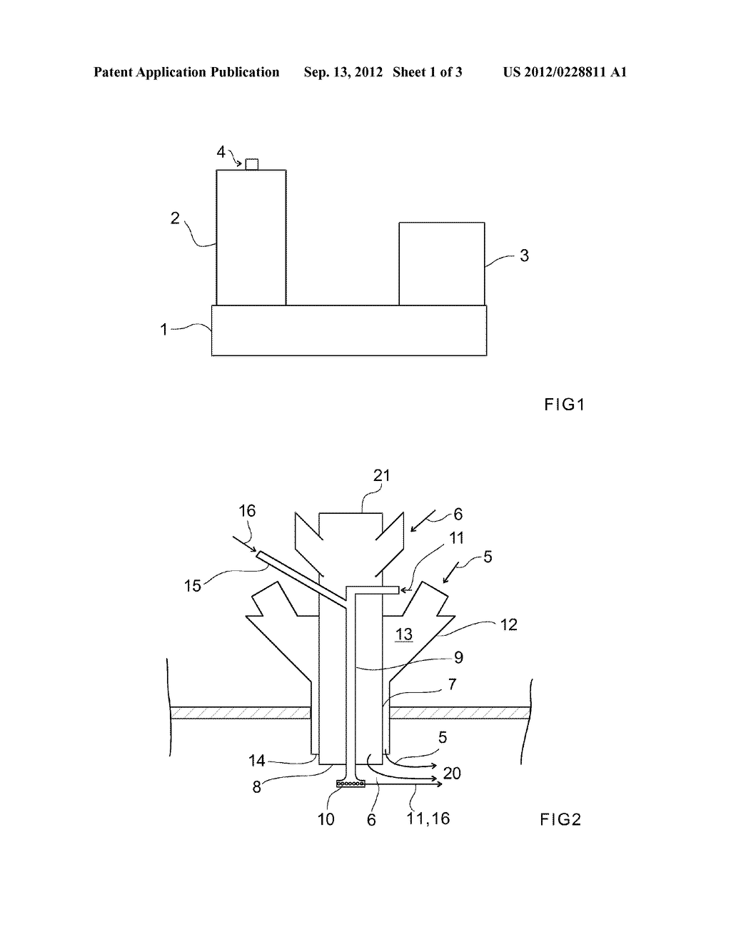 METHOD OF FEEDING FUEL GAS INTO THE REACTION SHAFT OF A SUSPENSION     SMELTING FURNACE AND A CONCENTRATE BURNER - diagram, schematic, and image 02