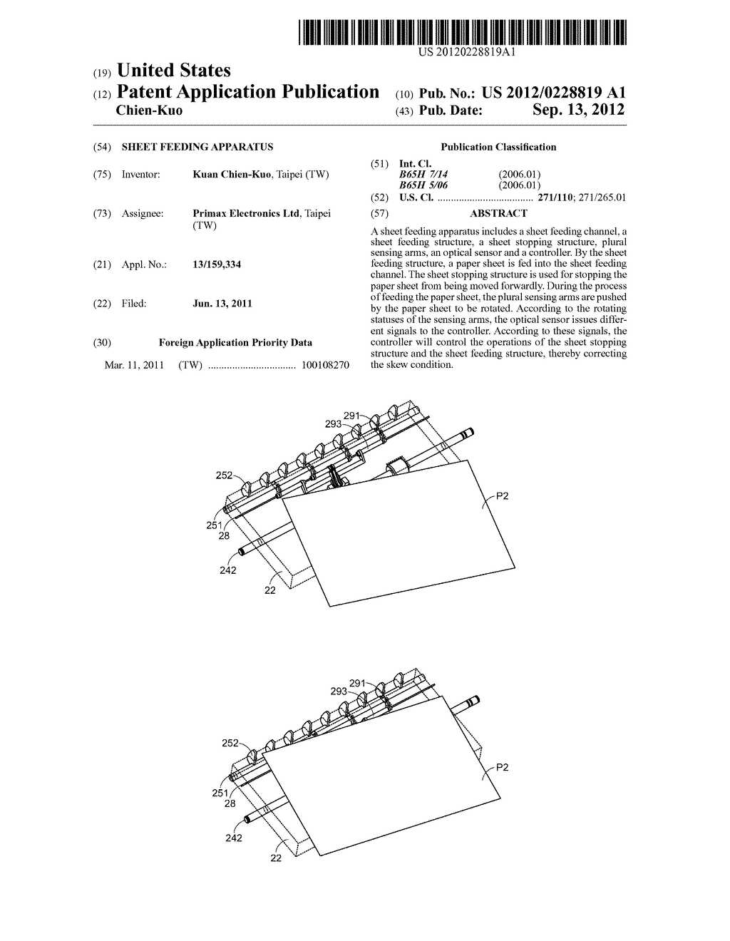 SHEET FEEDING APPARATUS - diagram, schematic, and image 01