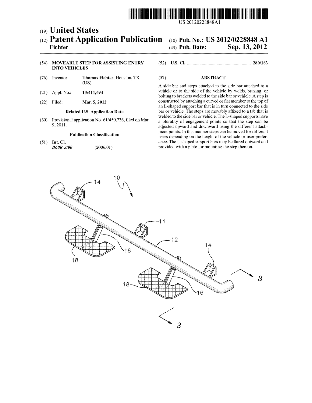 Moveable step for assisting entry into vehicles - diagram, schematic, and image 01