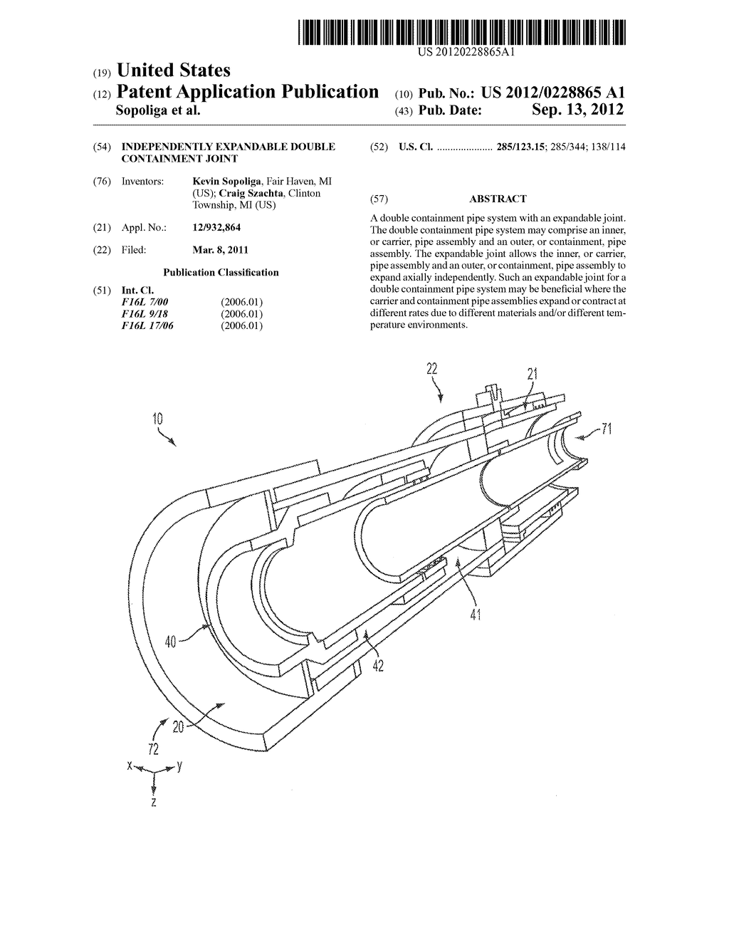 Independently expandable double containment joint - diagram, schematic, and image 01