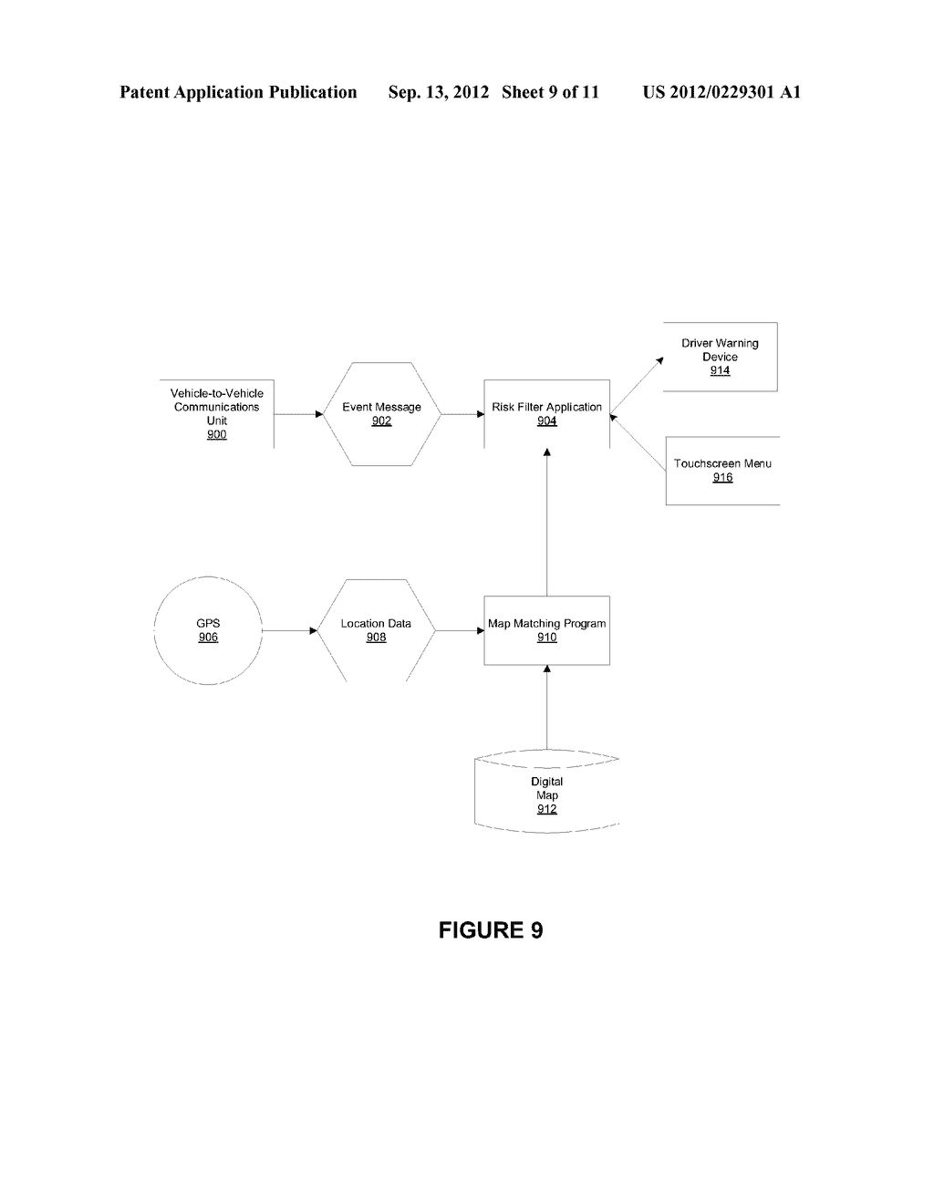 DRIVER INITIATED VEHICLE-TO-VEHICLE ANONYMOUS WARNING DEVICE - diagram, schematic, and image 10