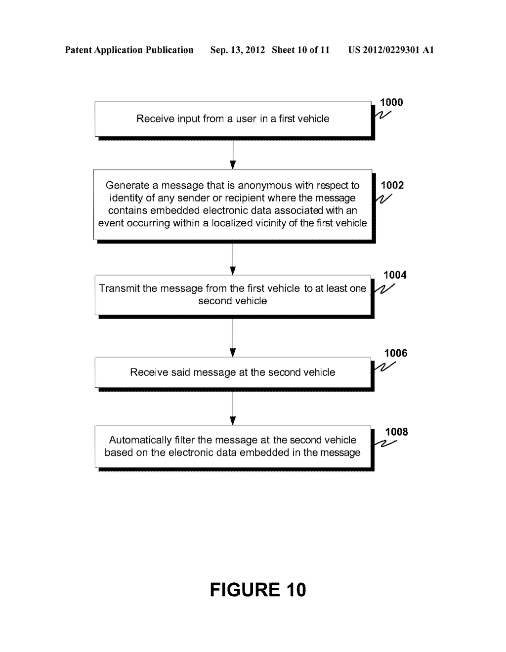 DRIVER INITIATED VEHICLE-TO-VEHICLE ANONYMOUS WARNING DEVICE - diagram, schematic, and image 11