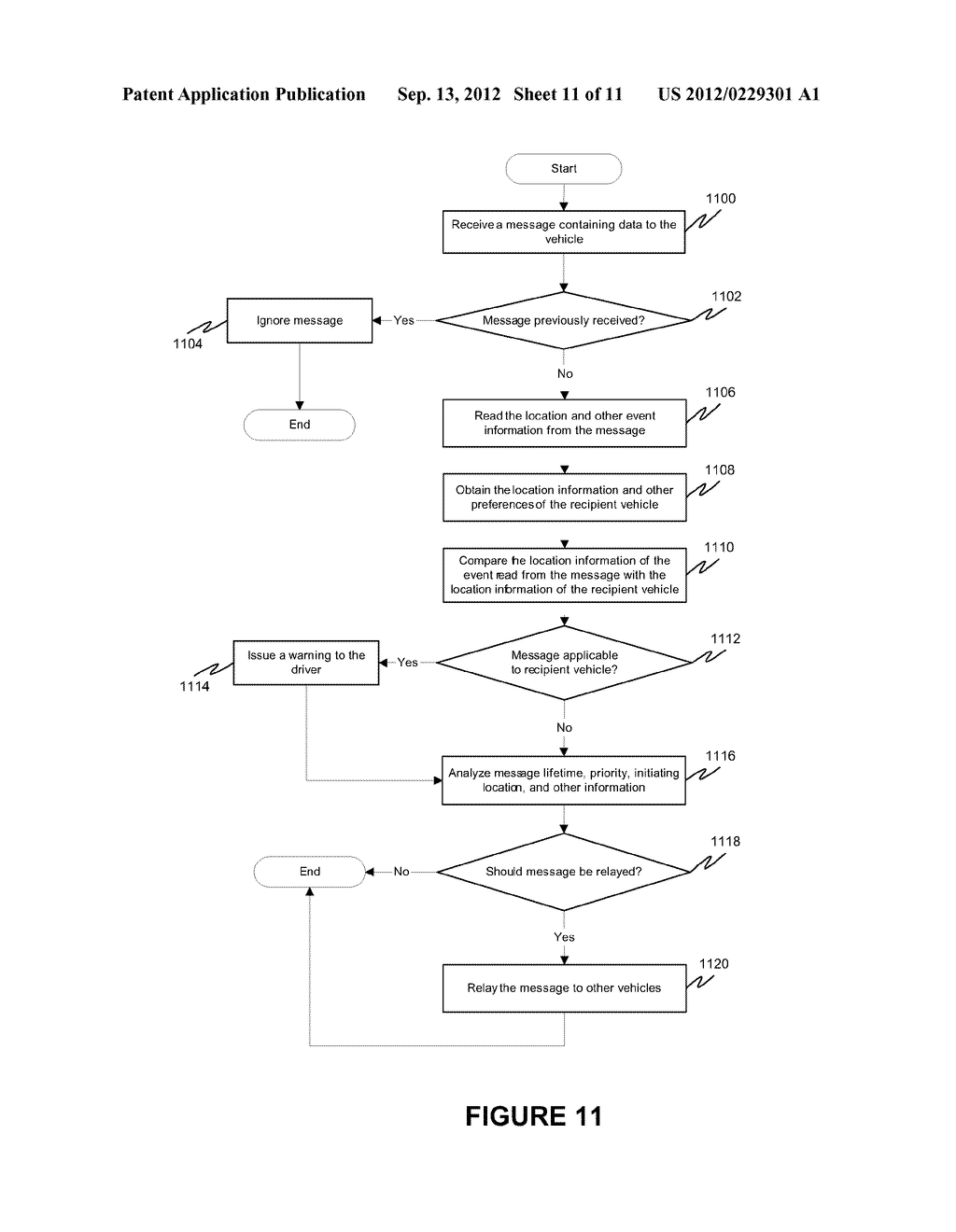 DRIVER INITIATED VEHICLE-TO-VEHICLE ANONYMOUS WARNING DEVICE - diagram, schematic, and image 12