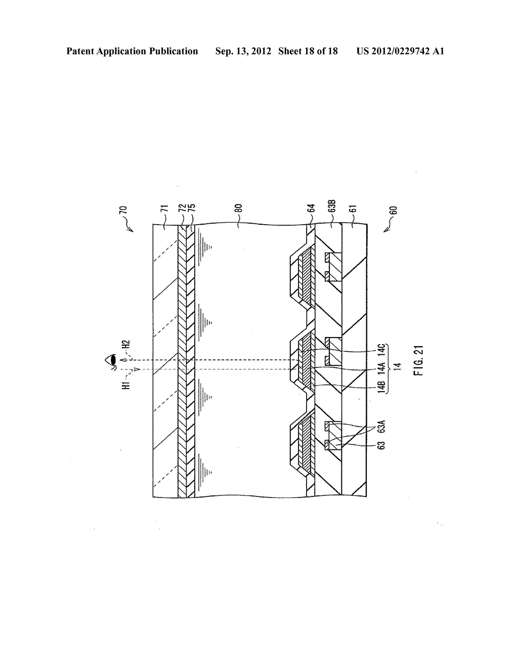 LAMINATED STRUCTURE, DISPLAY DEVICE, AND DISPLAY UNIT EMPLOYING SAME - diagram, schematic, and image 19