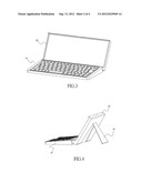 SLIM KEYBOARD WITH A FUNCTION OF A TABLET PERSONAL COMPUTER BRACKET diagram and image