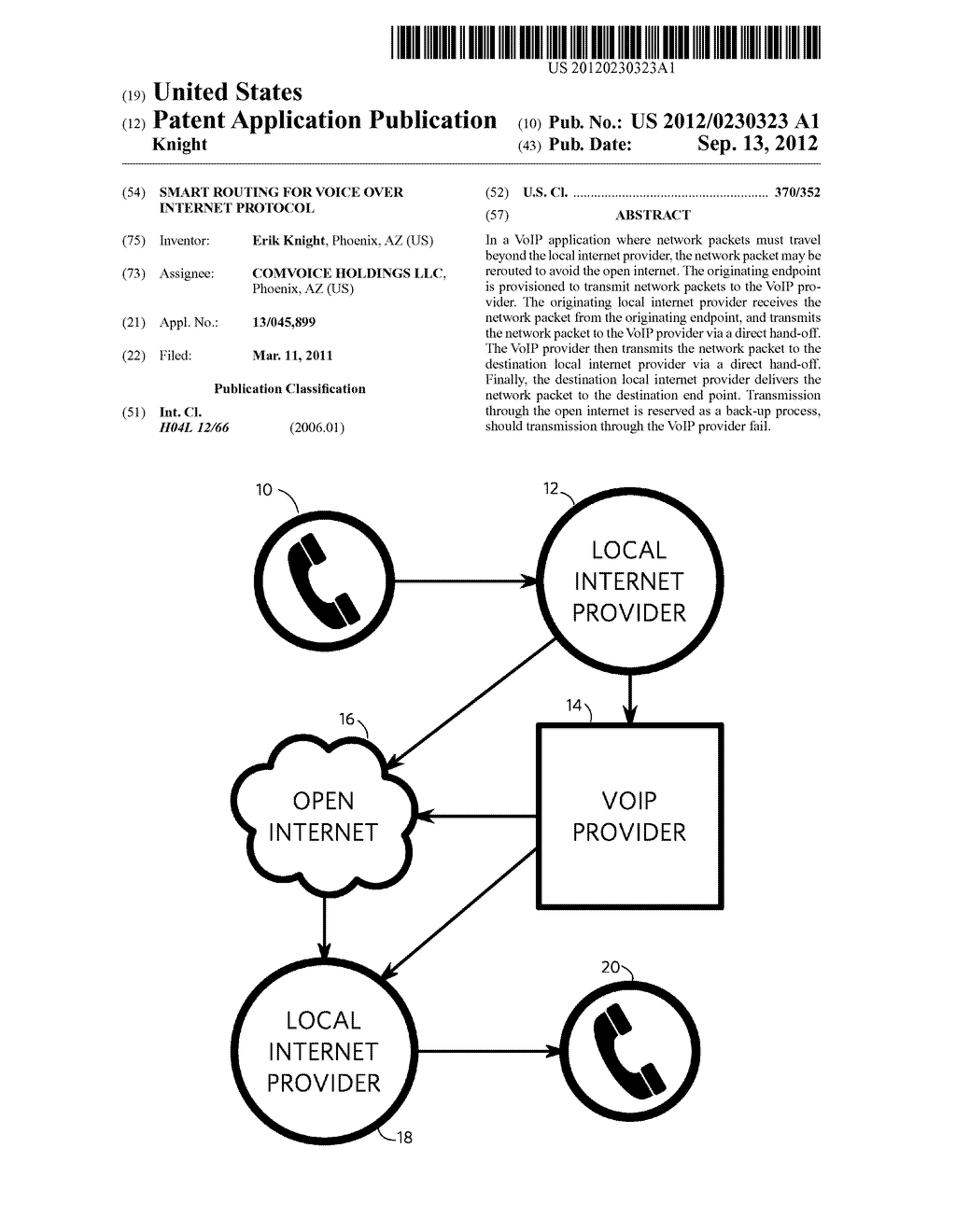 Smart Routing for Voice Over Internet Protocol - diagram, schematic, and image 01