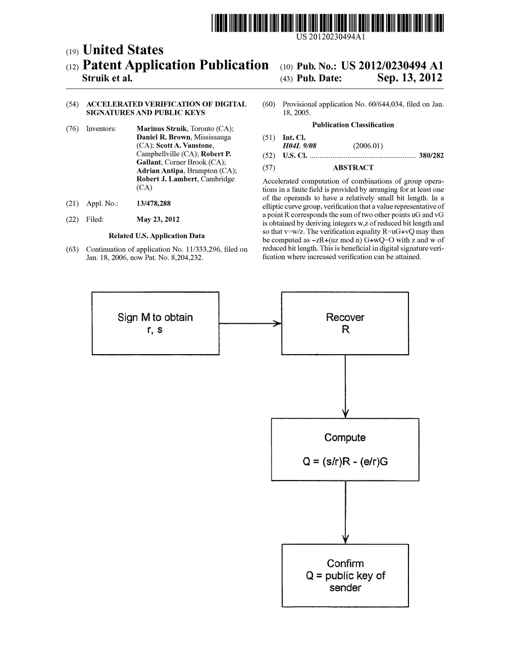 Accelerated Verification of Digital Signatures and Public Keys - diagram, schematic, and image 01