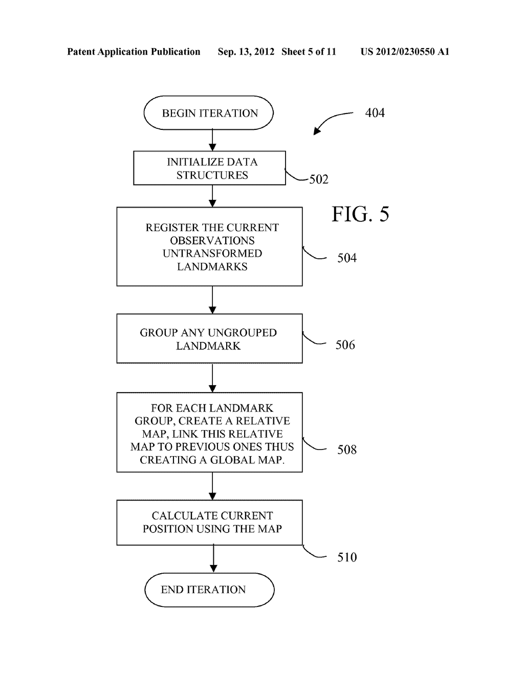 Method and Apparatus for Generating a Map from Landmarks - diagram, schematic, and image 06