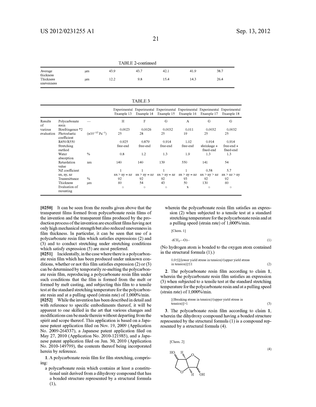 POLYCARBONATE RESIN FILM, AND TRANSPARENT FILM AND PROCESS FOR PRODUCING     THE SAME - diagram, schematic, and image 22