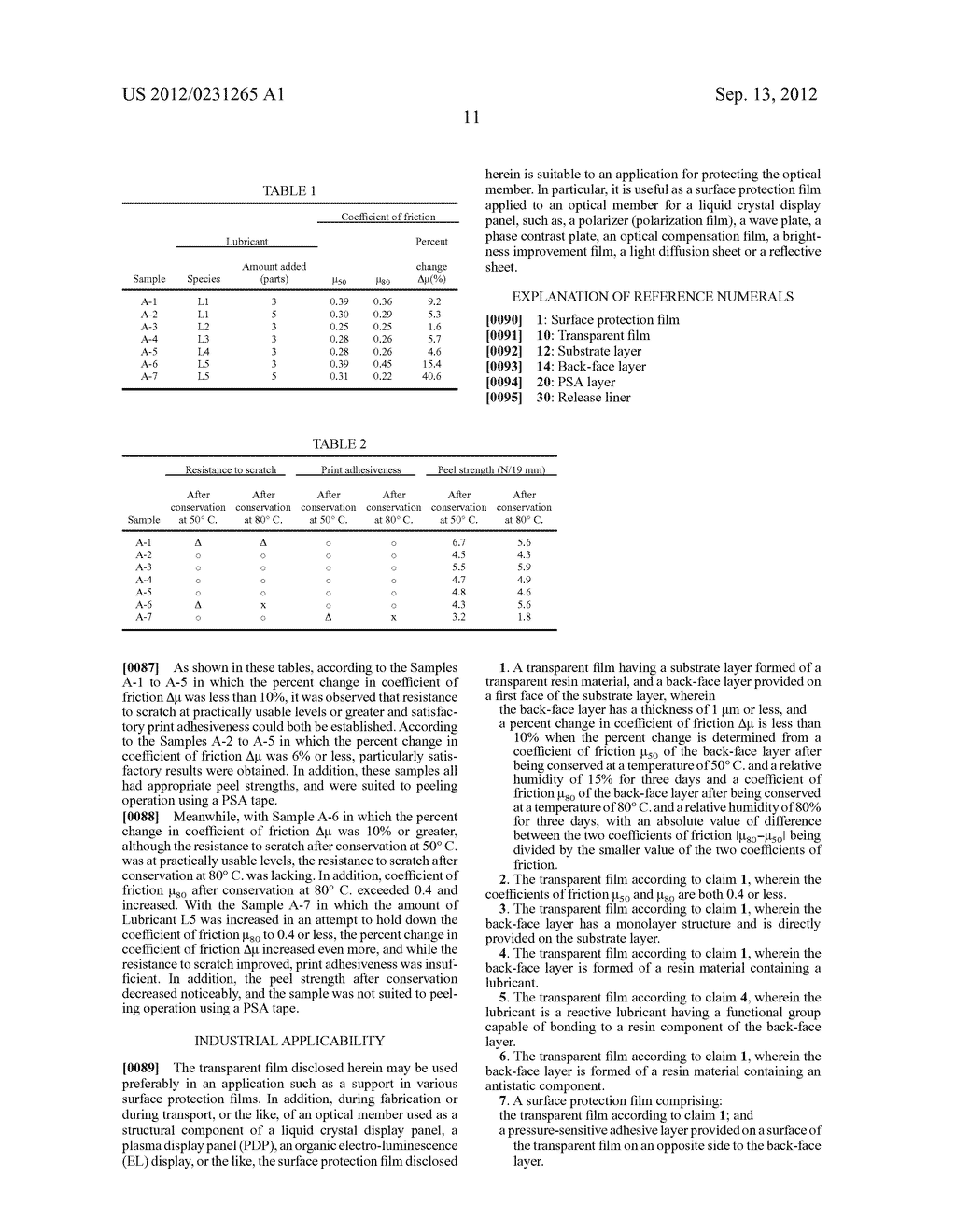 TRANSPARENT FILM AND USE THEREOF - diagram, schematic, and image 13