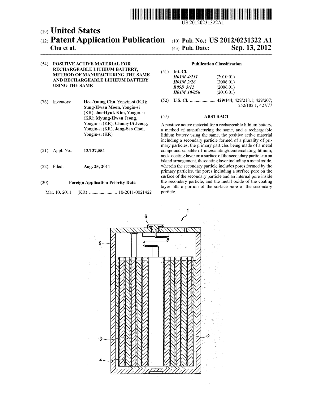 Positive active material for rechargeable lithium battery, method of     manufacturing the same and rechargeable lithium battery using the same - diagram, schematic, and image 01