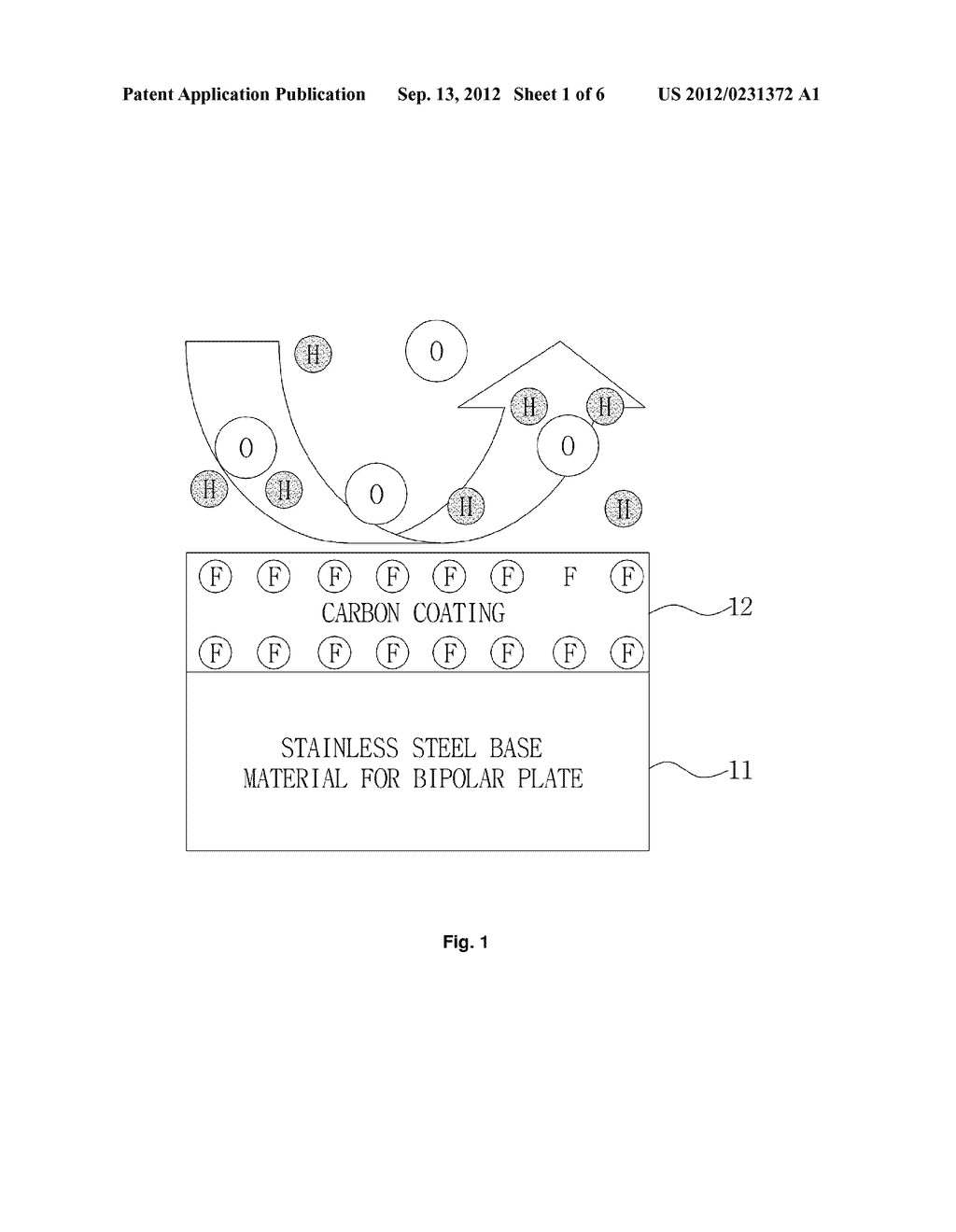 METALLIC BIPOLAR PLATE FOR FUEL CELL AND METHOD FOR FORMING SURFACE LAYER     THEREOF - diagram, schematic, and image 02