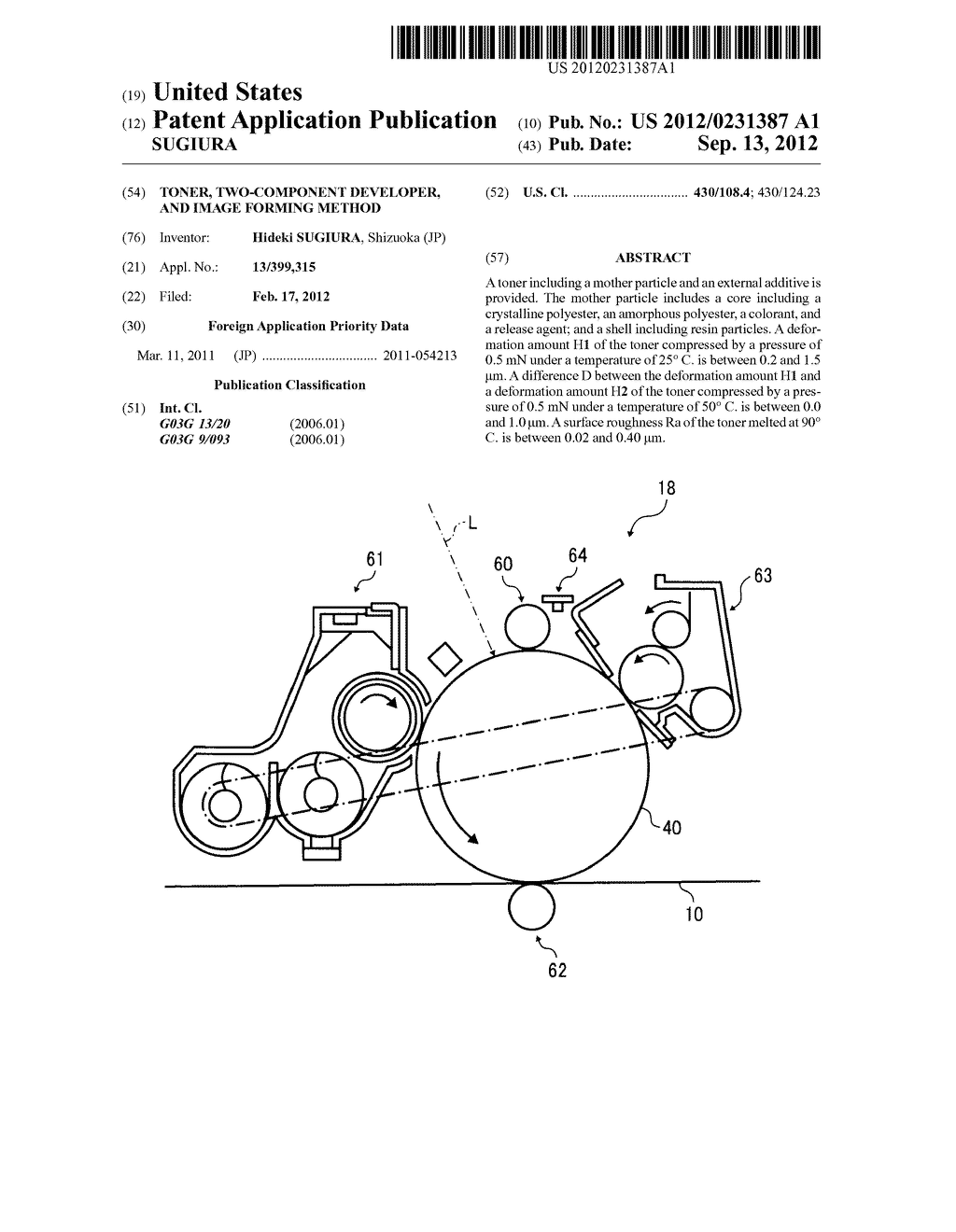 TONER, TWO-COMPONENT DEVELOPER, AND IMAGE FORMING METHOD - diagram, schematic, and image 01