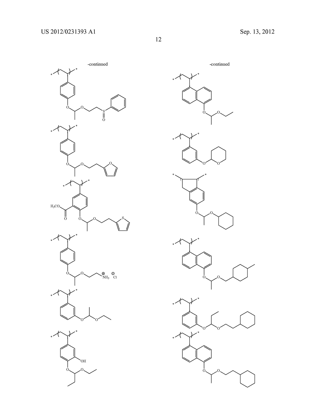 ACTINIC-RAY- OR RADIATION-SENSITIVE RESIN COMPOSITION AND METHOD OF     FORMING A PATTERN USING THE SAME - diagram, schematic, and image 13