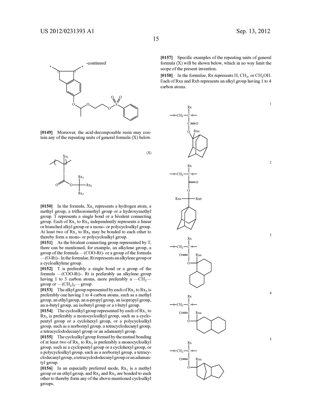 ACTINIC-RAY- OR RADIATION-SENSITIVE RESIN COMPOSITION AND METHOD OF     FORMING A PATTERN USING THE SAME - diagram, schematic, and image 16