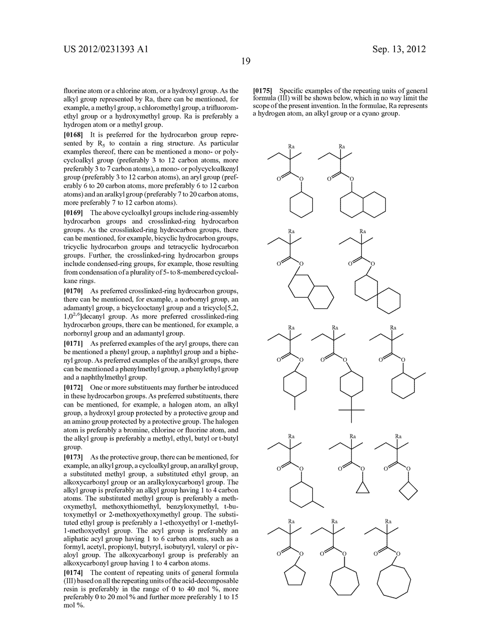 ACTINIC-RAY- OR RADIATION-SENSITIVE RESIN COMPOSITION AND METHOD OF     FORMING A PATTERN USING THE SAME - diagram, schematic, and image 20