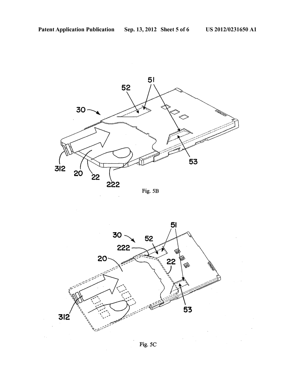 SIM Card Slot Having a Fool-proof Function and Electronic Apparatus     Containing the SIM Card Slot - diagram, schematic, and image 06