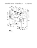 VAPOUR EXTRACTION DEVICE AND ACCOMMODATING DEVICE FOR AT LEAST ONE FOOD     PREPARATION UNIT INCORPORATING SUCH A VAPOUR EXTRACTION DEVICE diagram and image