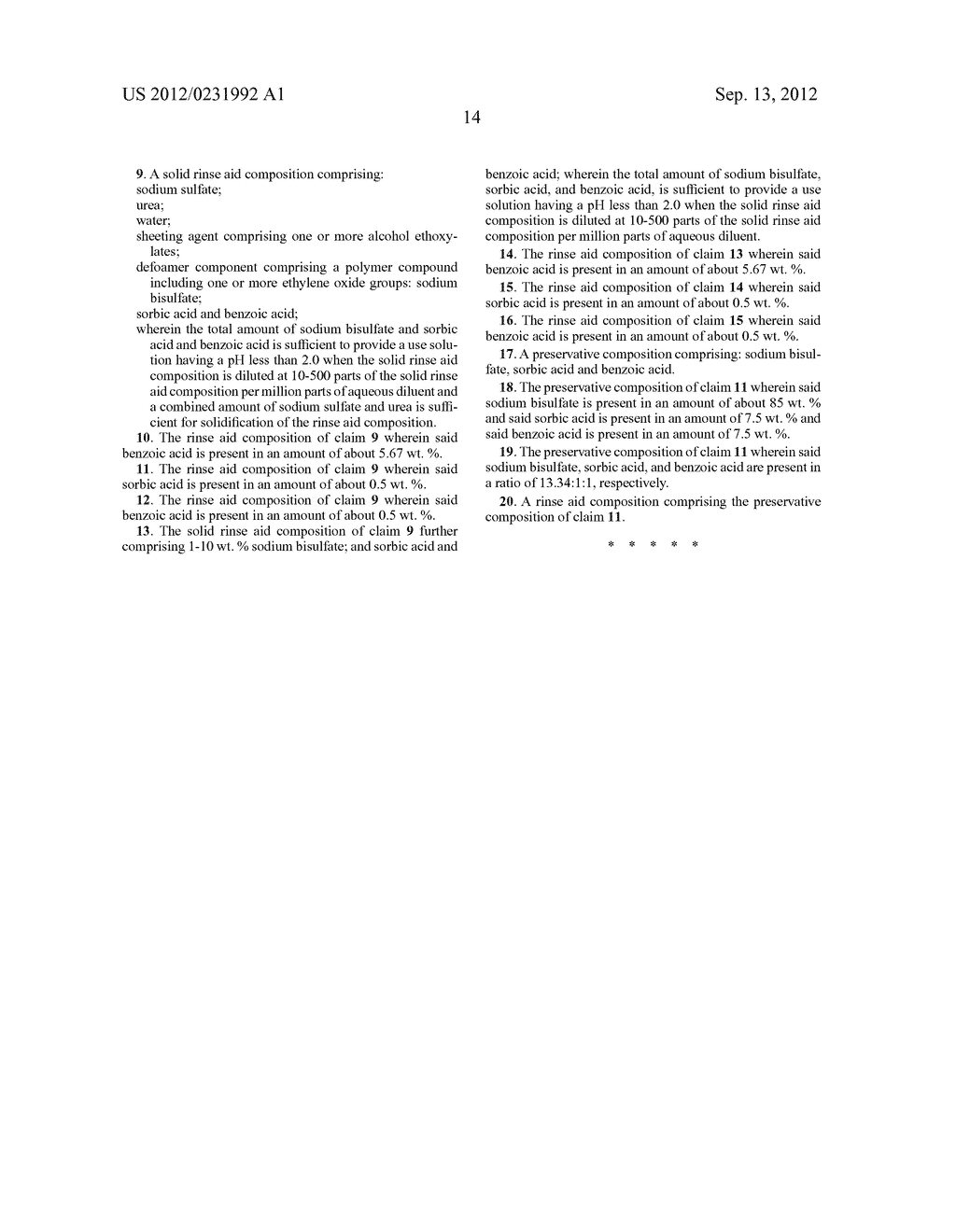 DIMENSIONALLY STABLE SOLID RINSE AID - diagram, schematic, and image 15