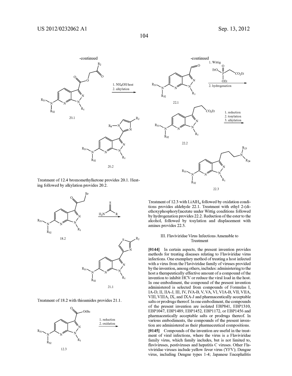 AZAINDAZOLES TO TREAT FLAVIVIRIDAE VIRUS INFECTION - diagram, schematic, and image 105