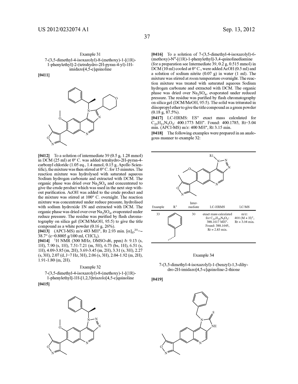 Imidazo [4, 5-C] Quinoline Derivatives As Bromodomain Inhibitors - diagram, schematic, and image 38