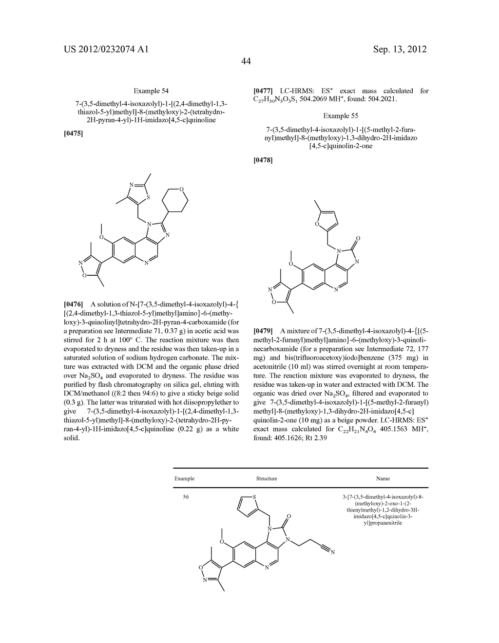 Imidazo [4, 5-C] Quinoline Derivatives As Bromodomain Inhibitors - diagram, schematic, and image 45