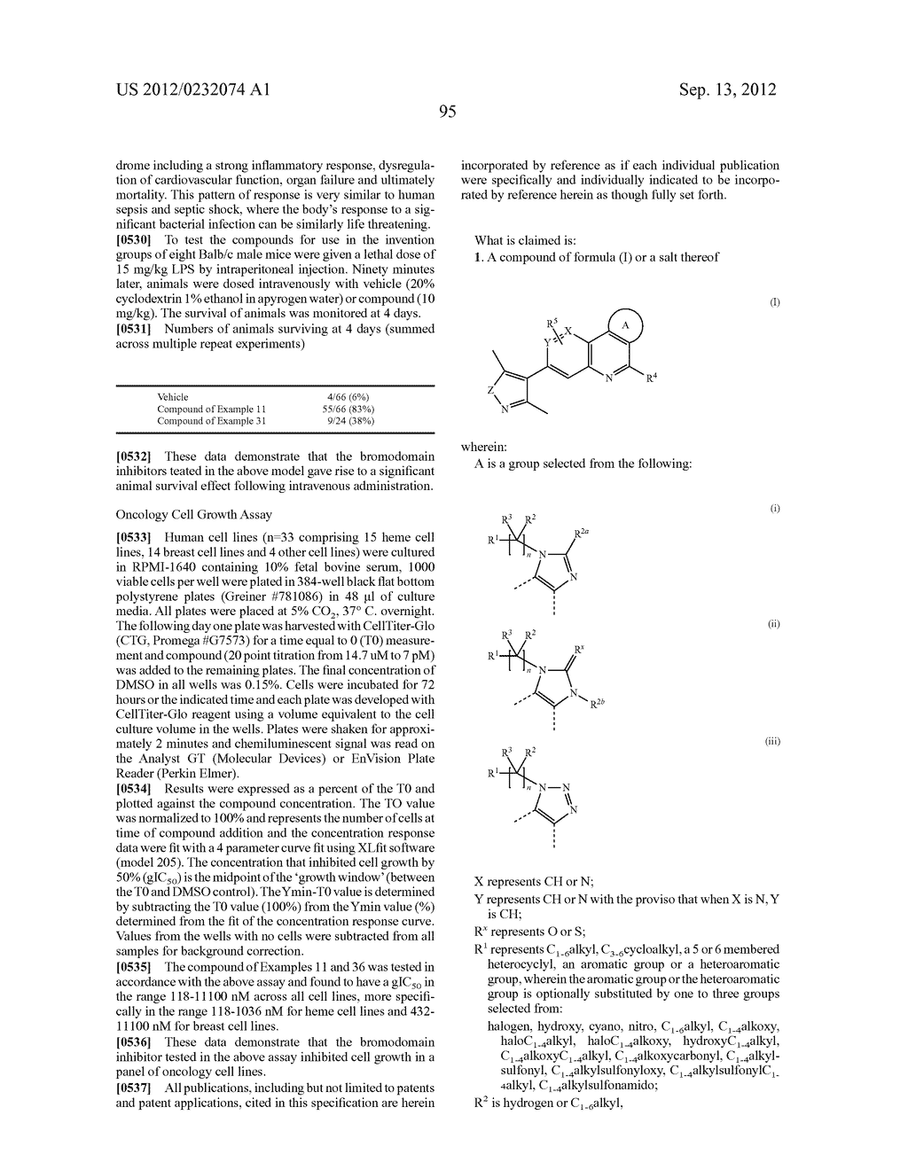 Imidazo [4, 5-C] Quinoline Derivatives As Bromodomain Inhibitors - diagram, schematic, and image 96