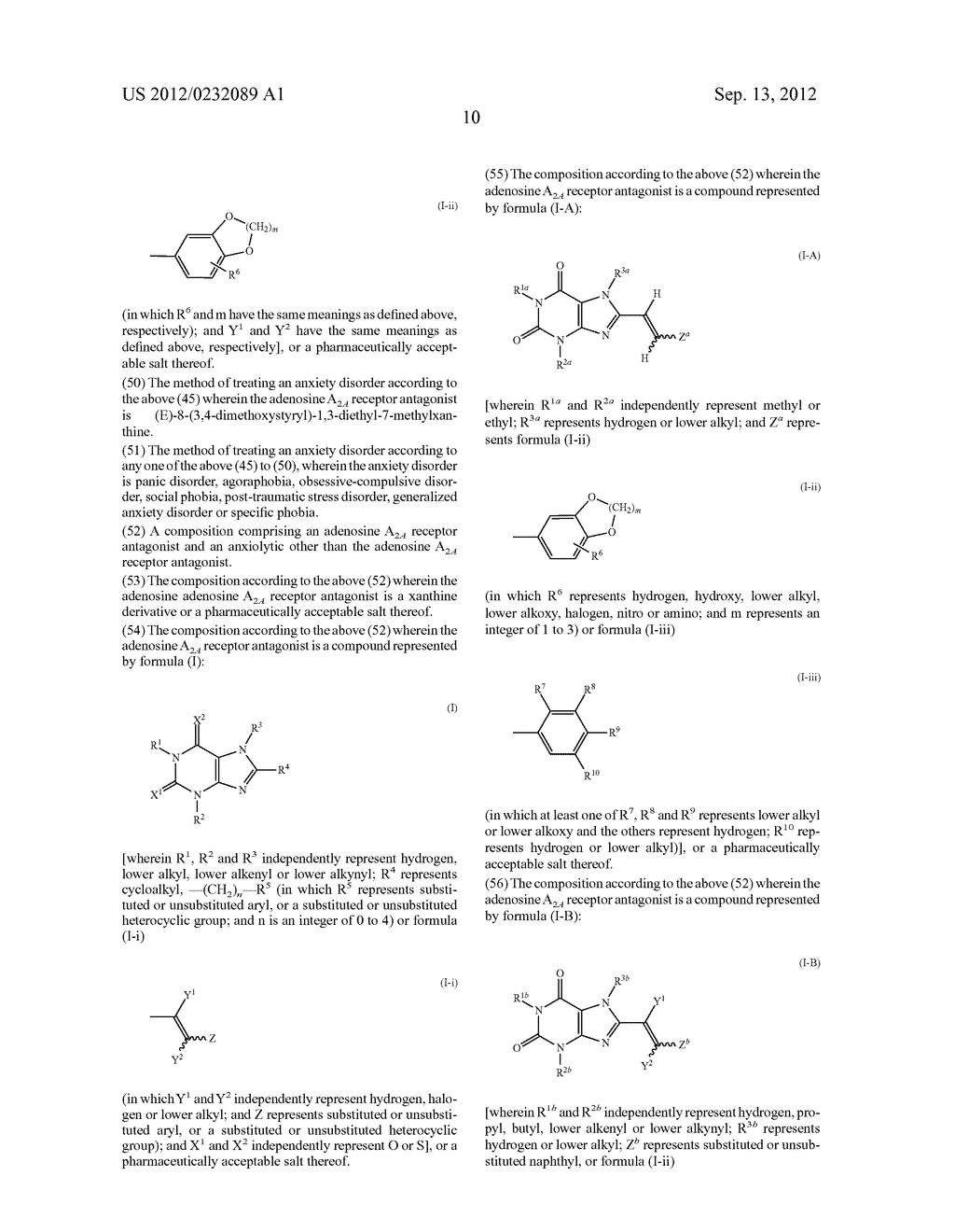 METHOD OF TREATING AN ANXIETY DISORDER - diagram, schematic, and image 12