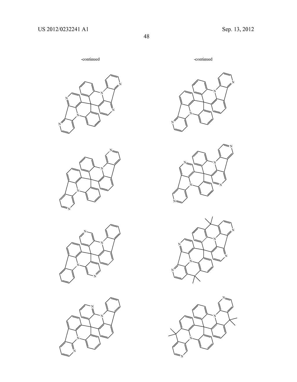 NITROGEN-CONTAINING CONDENSED HETEROCYCLIC COMPOUNDS FOR OLEDS - diagram, schematic, and image 49