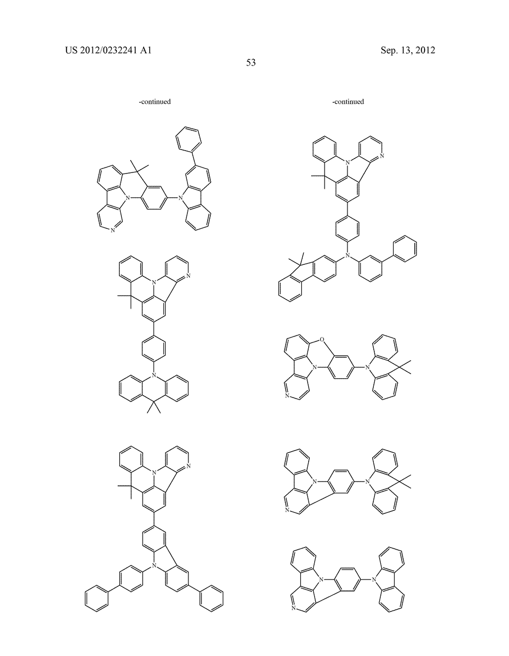 NITROGEN-CONTAINING CONDENSED HETEROCYCLIC COMPOUNDS FOR OLEDS - diagram, schematic, and image 54