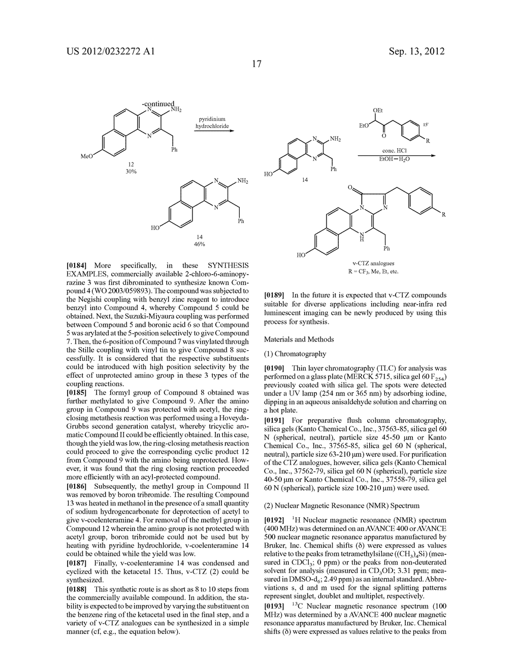 PROCESS FOR PRODUCING v-COELENTERAZINE COMPOUNDS - diagram, schematic, and image 18