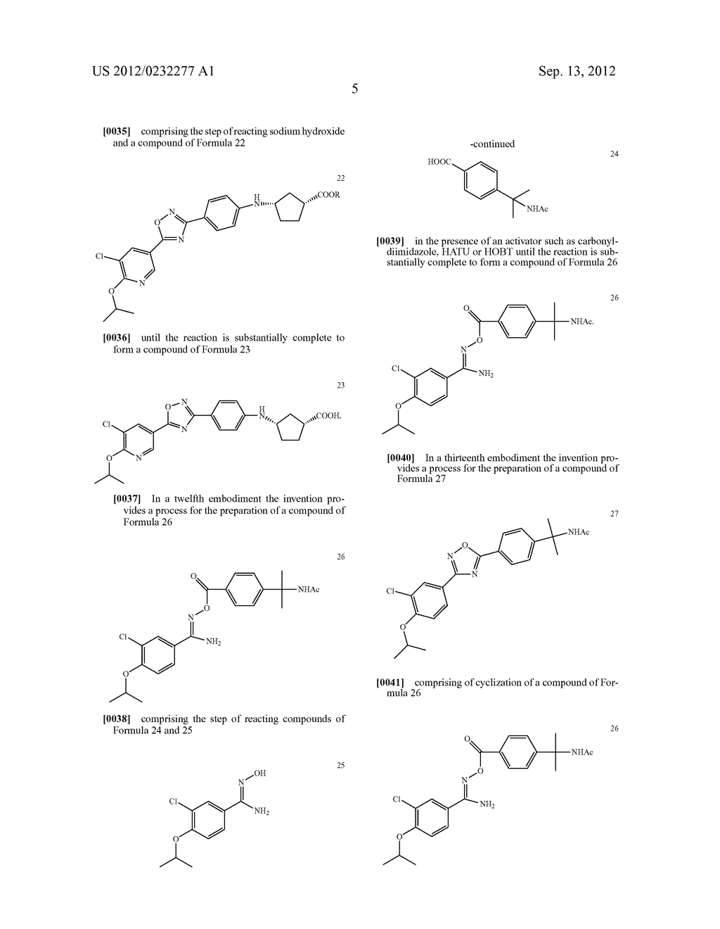 PROCESS FOR THE PREPARATION OF 1,2,4-OXADIAZOL-3-YL DERIVATIVES OF     CARBOXYLIC ACID - diagram, schematic, and image 06