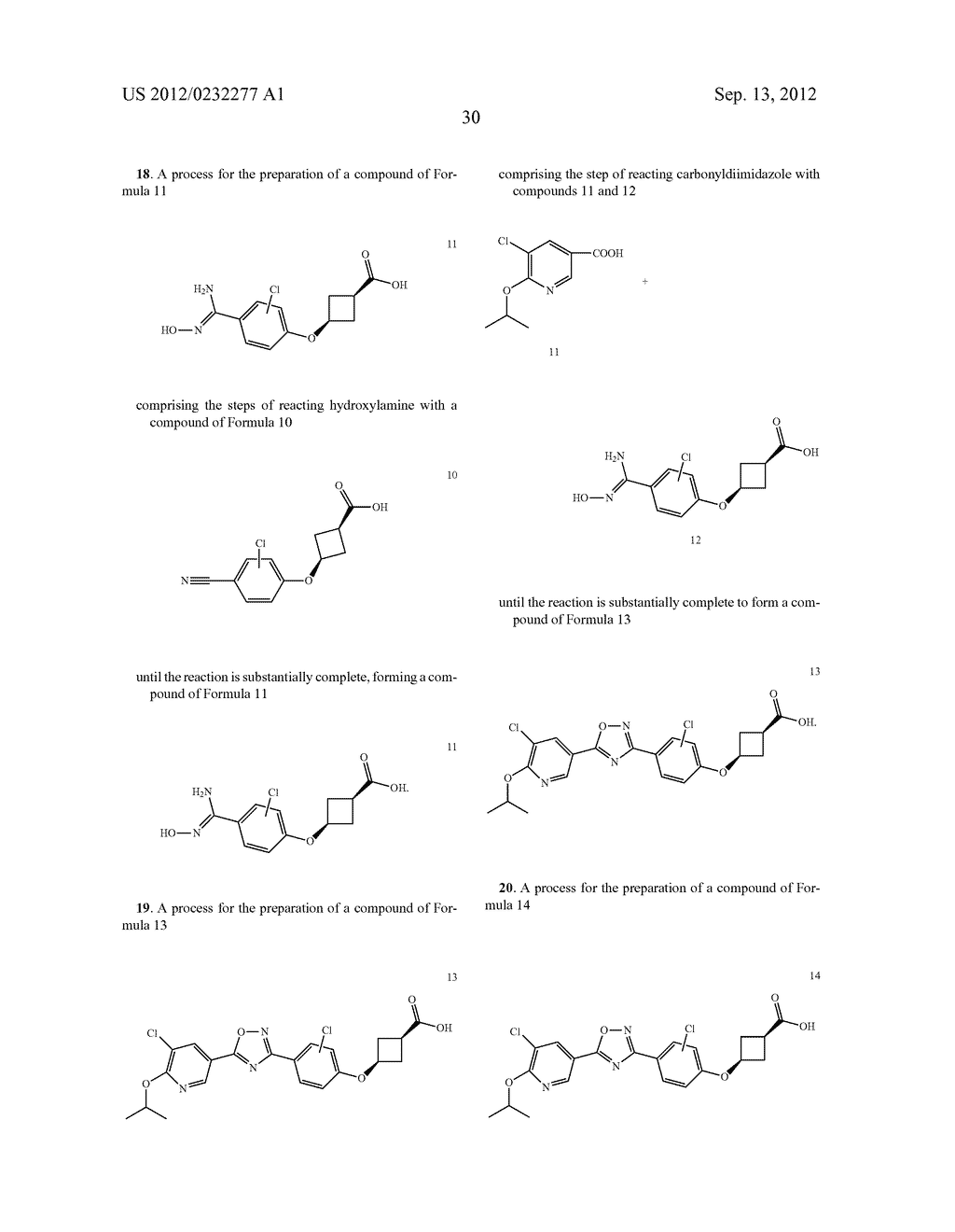 PROCESS FOR THE PREPARATION OF 1,2,4-OXADIAZOL-3-YL DERIVATIVES OF     CARBOXYLIC ACID - diagram, schematic, and image 31