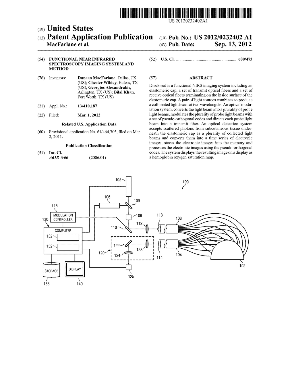 Functional Near Infrared Spectroscopy Imaging System and Method - diagram, schematic, and image 01