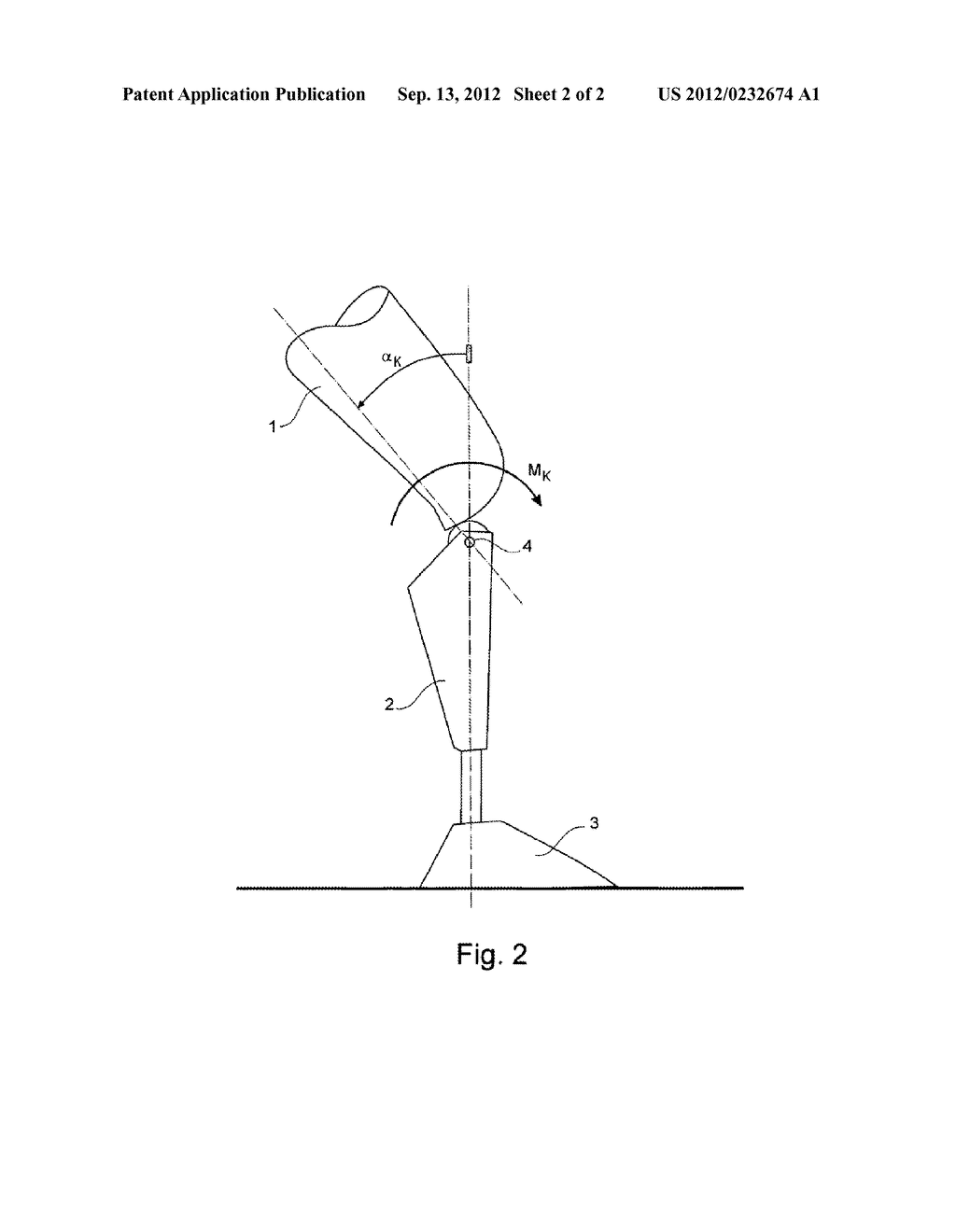 METHOD AND DEVICE FOR CONTROLLING AN ARTIFICIAL ORTHOTIC OR PROSTHETIC     KNEE JOINT - diagram, schematic, and image 03