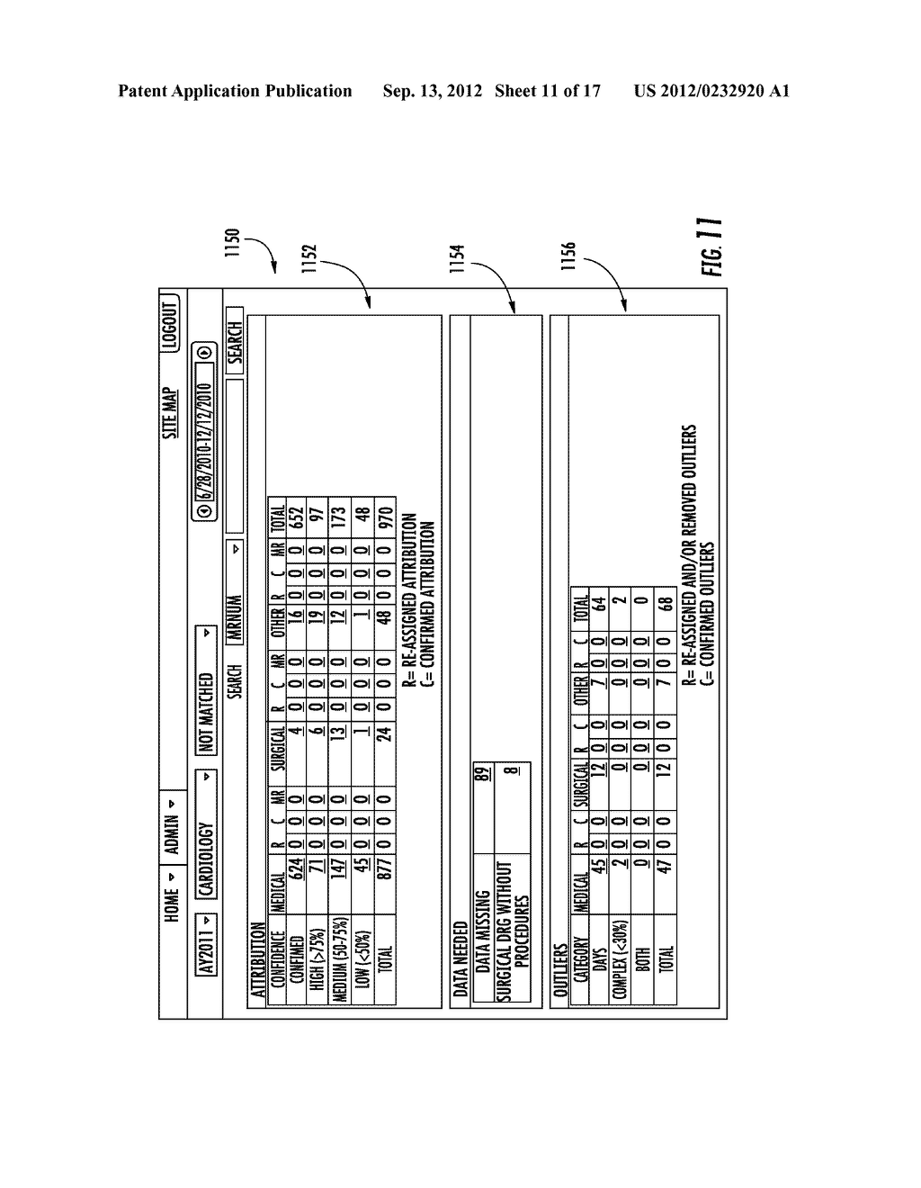 Method and System For Identifying The Appropriate Health Care Provider In     Which to Assign Outcome Data From An Inpatient Case - diagram, schematic, and image 12