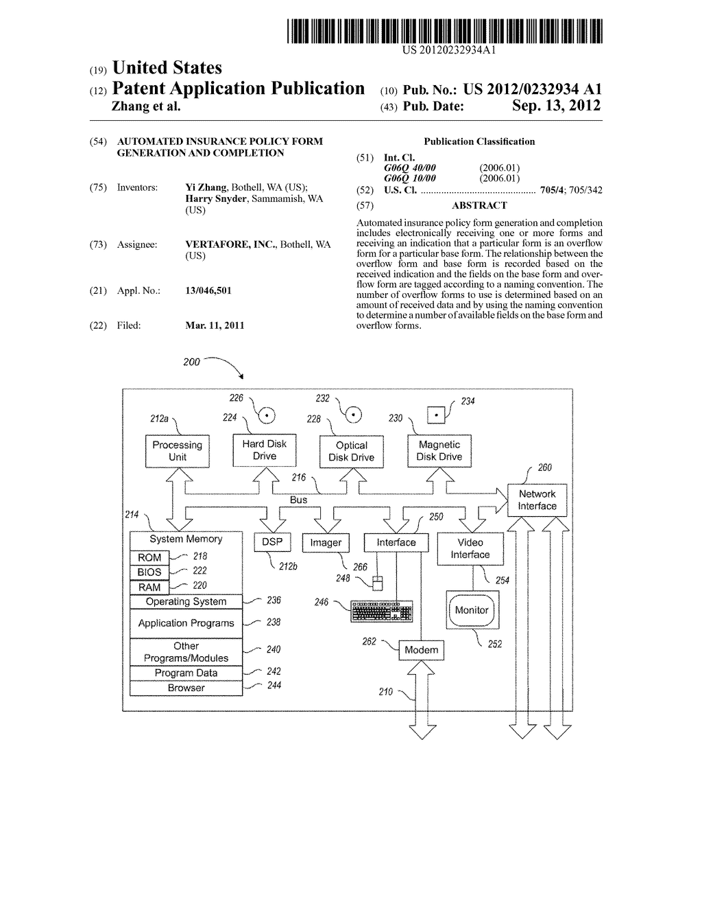 AUTOMATED INSURANCE POLICY FORM GENERATION AND COMPLETION - diagram, schematic, and image 01