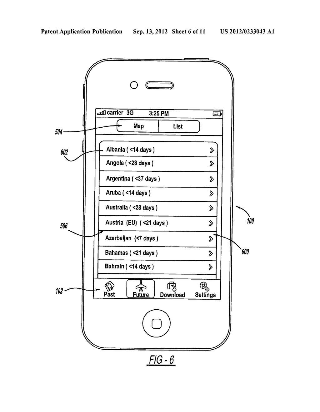 Mobile Device and Method for Determining a Number of Days Before a Tax     Liability Trigger - diagram, schematic, and image 07