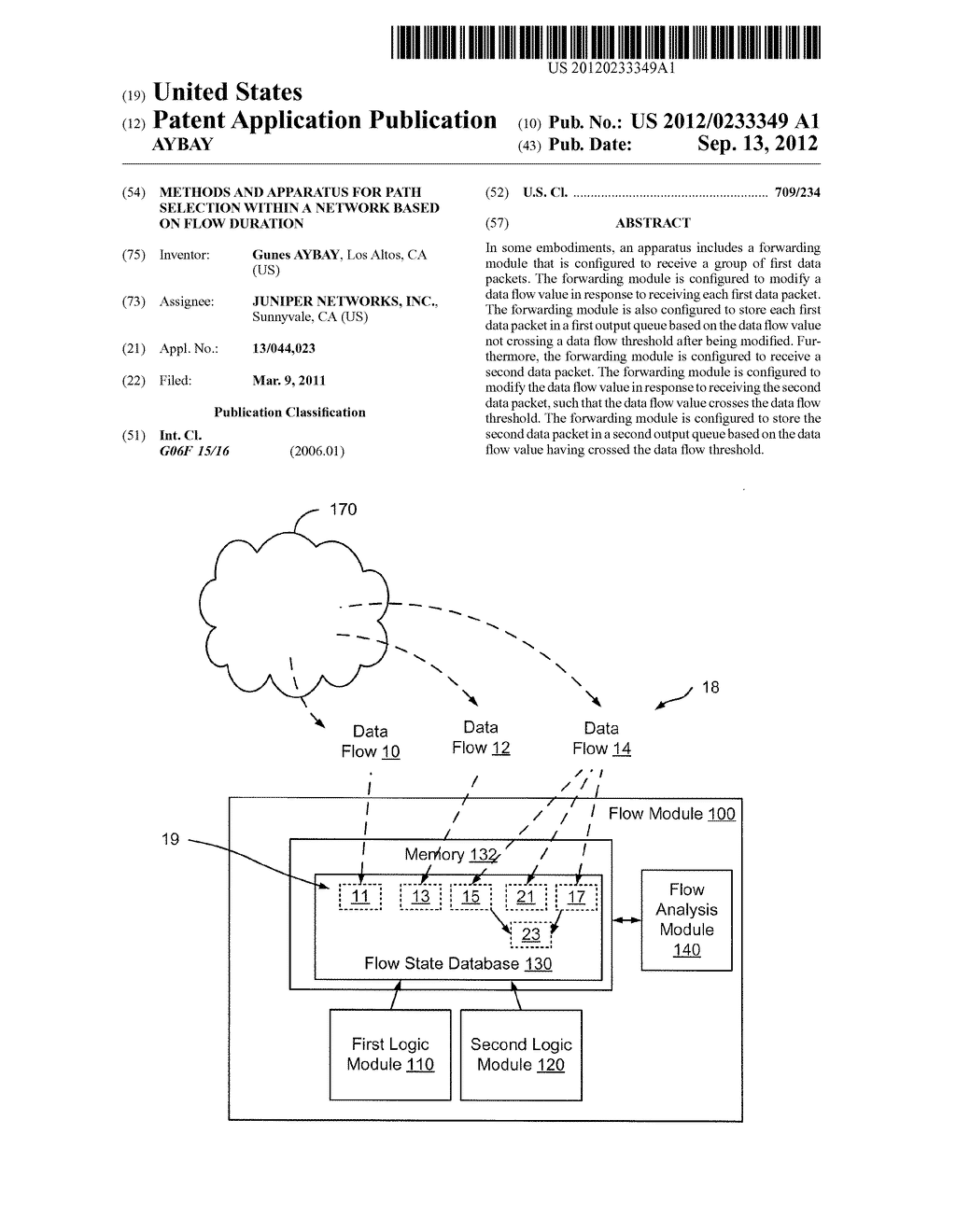 METHODS AND APPARATUS FOR PATH SELECTION WITHIN A NETWORK BASED ON FLOW     DURATION - diagram, schematic, and image 01